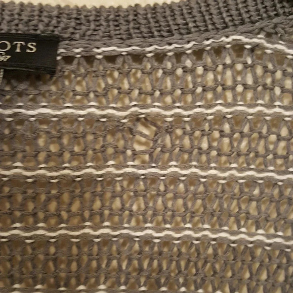 Talbots gray knit long cardigan - Picture 6 of 6